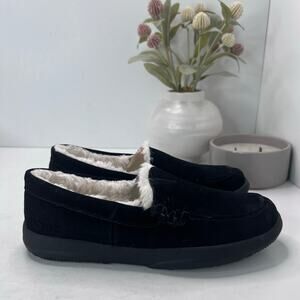 Vionic Lynez Faux Fur Slip On Slipper Black 10011399001 Women 6.5 M NWOB